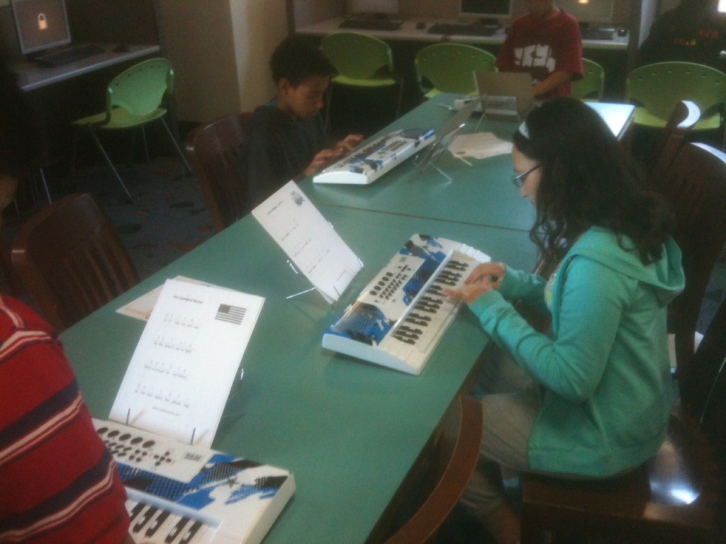 kids playing numbered notes